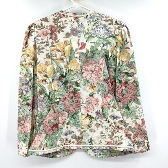 Vintage 80's Nah Nah Collections by Jonathan Tait Pastel Floral Blazer Womens 8 - Picture 3 of 3